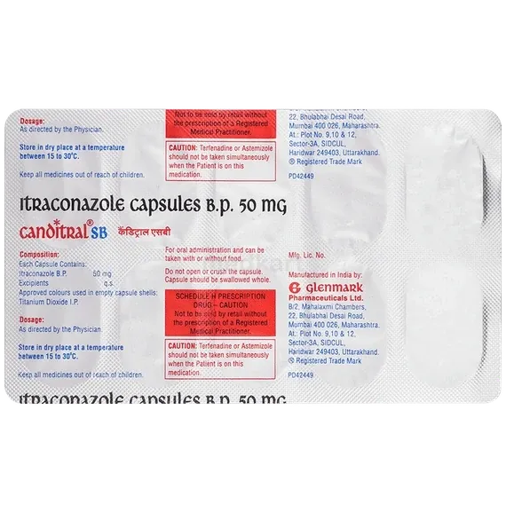 canditral sb 50mg tablet 10's